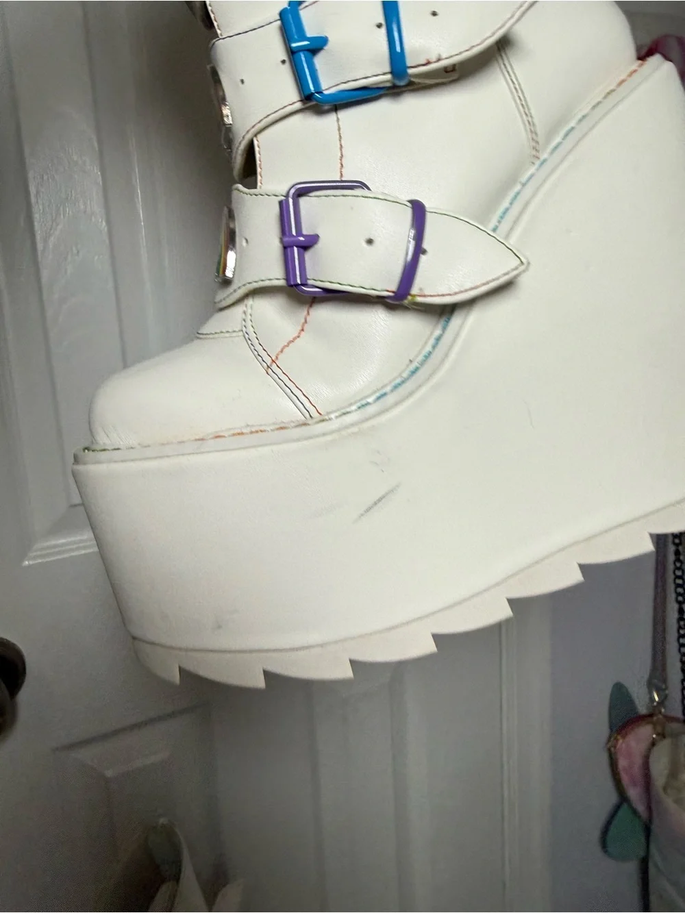 Y.R.U rainbow platform boots